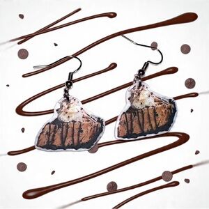 Handmade Ice Cream Pie Dangle Earrings